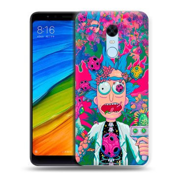 Силиконовый противоударный чехол на Xiaomi RedMi 5 Plus с принтом Рик и Морти Rick Morty Силиконовый противоударный чехол на Xiaomi RedMi 5 Plus с принтом Рик и Морти Rick Morty