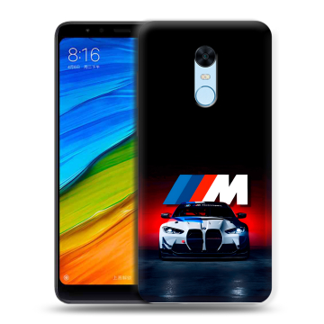 Силиконовый противоударный чехол на Xiaomi RedMi 5 Plus с принтом БМВ BMW