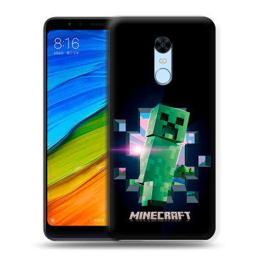 Силиконовый противоударный чехол на Xiaomi RedMi 5 Plus с принтом Майнкрафт Minecraft Силиконовый противоударный чехол на Xiaomi RedMi 5 Plus с принтом Майнкрафт Minecraft