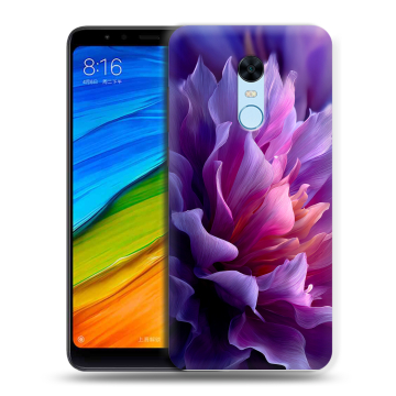 Силиконовый противоударный чехол на Xiaomi RedMi 5 Plus с принтом женский цветы Силиконовый противоударный чехол на Xiaomi RedMi 5 Plus с принтом женский цветы