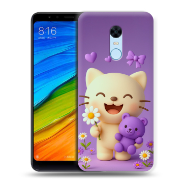 Силиконовый противоударный чехол на Xiaomi RedMi 5 Plus с принтом для девочек Силиконовый противоударный чехол на Xiaomi RedMi 5 Plus с принтом для девочек