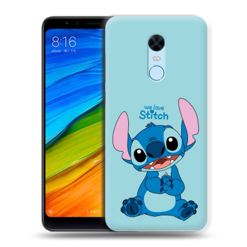 Силиконовый противоударный чехол на Xiaomi RedMi 5 Plus с принтом Лило и Стич