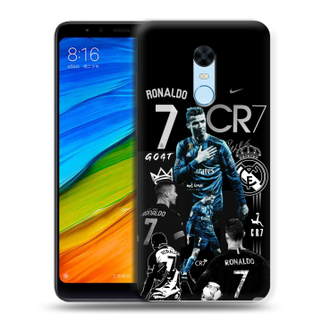 Силиконовый противоударный чехол на Xiaomi RedMi 5 Plus с принтом Реал Роналдо