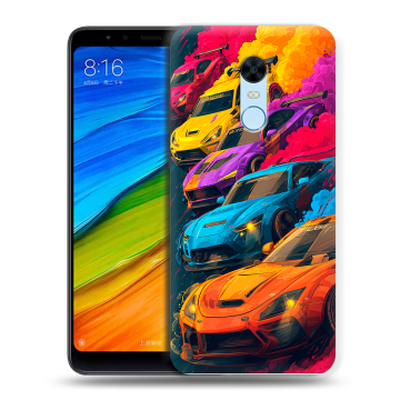 Силиконовый противоударный чехол на Xiaomi RedMi 5 Plus с принтом Тачки Силиконовый противоударный чехол на Xiaomi RedMi 5 Plus с принтом Тачки