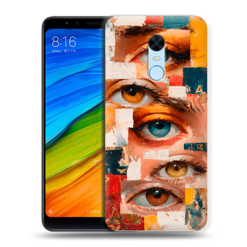 Силиконовый противоударный чехол на Xiaomi RedMi 5 Plus с принтом Модный принт Силиконовый противоударный чехол на Xiaomi RedMi 5 Plus с принтом Модный принт