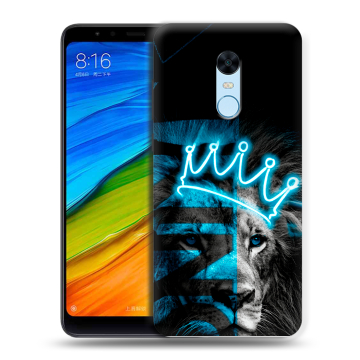 Силиконовый противоударный чехол на Xiaomi RedMi 5 Plus с принтом Король лев Силиконовый противоударный чехол на Xiaomi RedMi 5 Plus с принтом Король лев