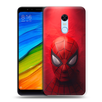 Силиконовый противоударный чехол на Xiaomi RedMi 5 Plus с принтом Spiderman Человек паук Силиконовый противоударный чехол на Xiaomi RedMi 5 Plus с принтом Spiderman Человек паук