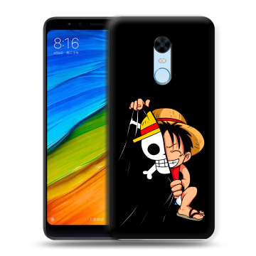 Силиконовый противоударный чехол на Xiaomi RedMi 5 Plus с принтом One Piece Ван Пис Силиконовый противоударный чехол на Xiaomi RedMi 5 Plus с принтом One Piece Ван Пис
