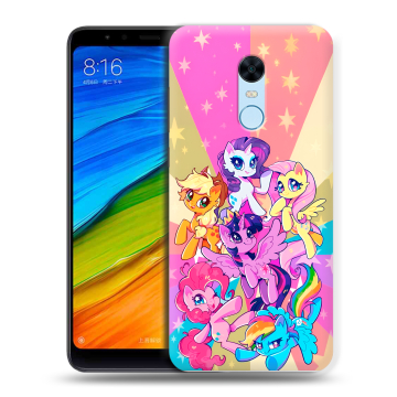 Силиконовый противоударный чехол на Xiaomi RedMi 5 Plus с принтом My little pony Дружба чудо Силиконовый противоударный чехол на Xiaomi RedMi 5 Plus с принтом My little pony Дружба чудо