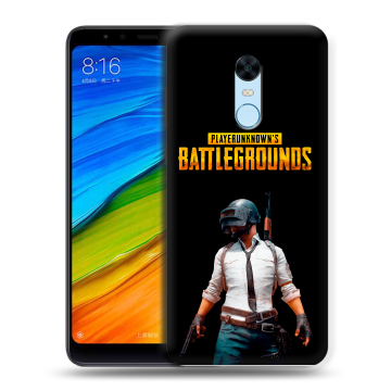 Силиконовый противоударный чехол на Xiaomi RedMi 5 Plus с принтом PUGB ПАГБ Силиконовый противоударный чехол на Xiaomi RedMi 5 Plus с принтом PUGB ПАГБ