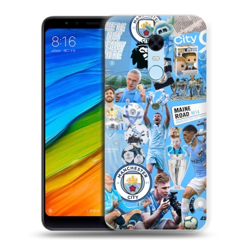 Силиконовый противоударный чехол на Xiaomi RedMi 5 Plus с принтом Man City Манчестер Сити Силиконовый противоударный чехол на Xiaomi RedMi 5 Plus с принтом Man City Манчестер Сити