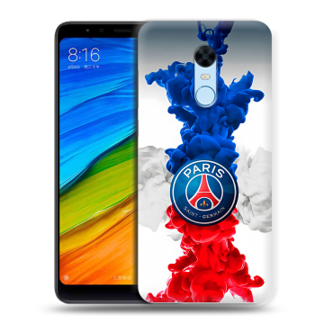 Силиконовый противоударный чехол на Xiaomi RedMi 5 Plus с принтом PSG ПСЖ Силиконовый противоударный чехол на Xiaomi RedMi 5 Plus с принтом PSG ПСЖ