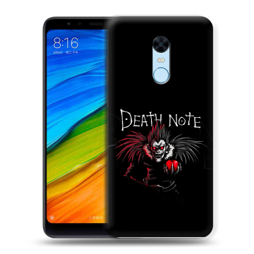 Силиконовый противоударный чехол на Xiaomi RedMi 5 Plus с принтом Death note Тетрадь смерти Силиконовый противоударный чехол на Xiaomi RedMi 5 Plus с принтом Death note Тетрадь смерти