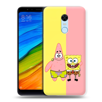 Силиконовый противоударный чехол на Xiaomi RedMi 5 Plus с принтом Спанч боб Спанчбоб Силиконовый противоударный чехол на Xiaomi RedMi 5 Plus с принтом Спанч боб Спанчбоб