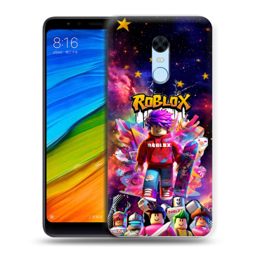 Силиконовый противоударный чехол на Xiaomi RedMi 5 Plus с принтом Roblox Роблокс