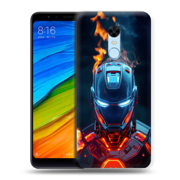 Силиконовый противоударный чехол на Xiaomi RedMi 5 Plus с принтом IronMan Железный человек Силиконовый противоударный чехол на Xiaomi RedMi 5 Plus с принтом IronMan Железный человек
