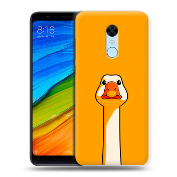 Силиконовый противоударный чехол на Xiaomi RedMi 5 Plus с принтом Смешная утка Силиконовый противоударный чехол на Xiaomi RedMi 5 Plus с принтом Смешная утка