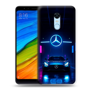 Силиконовый противоударный чехол на Xiaomi RedMi 5 Plus с принтом Mercedes Мерседес Силиконовый противоударный чехол на Xiaomi RedMi 5 Plus с принтом Mercedes Мерседес