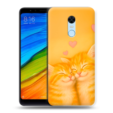 Силиконовый противоударный чехол на Xiaomi RedMi 5 Plus с принтом Милые котята Силиконовый противоударный чехол на Xiaomi RedMi 5 Plus с принтом Милые котята