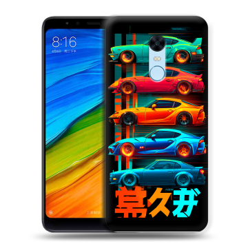 Силиконовый противоударный чехол на Xiaomi RedMi 5 Plus с принтом машины тачки Силиконовый противоударный чехол на Xiaomi RedMi 5 Plus с принтом машины тачки