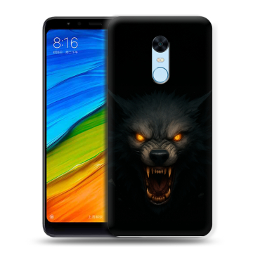 Силиконовый противоударный чехол на Xiaomi RedMi 5 Plus с принтом Волк Силиконовый противоударный чехол на Xiaomi RedMi 5 Plus с принтом Волк