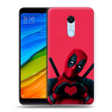 Силиконовый противоударный чехол на Xiaomi RedMi 5 Plus с принтом Дедпул Deadpool Силиконовый противоударный чехол на Xiaomi RedMi 5 Plus с принтом Дедпул Deadpool