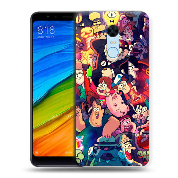 Силиконовый противоударный чехол на Xiaomi RedMi 5 Plus с принтом Gravity Falls Гравити Фолз Силиконовый противоударный чехол на Xiaomi RedMi 5 Plus с принтом Gravity Falls Гравити Фолз