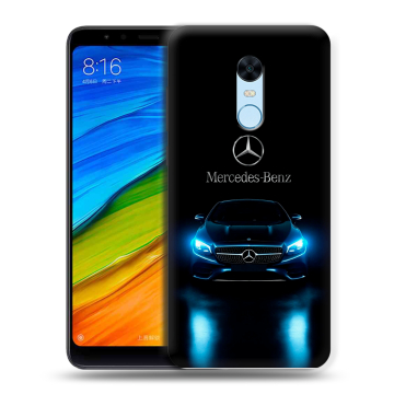 Силиконовый противоударный чехол на Xiaomi RedMi 5 Plus с принтом Mercedes Мерседес