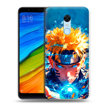 Силиконовый противоударный чехол на Xiaomi RedMi 5 Plus с принтом Аниме Наруто Naruto Силиконовый противоударный чехол на Xiaomi RedMi 5 Plus с принтом Аниме Наруто Naruto