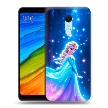 Силиконовый противоударный чехол на Xiaomi RedMi 5 Plus с принтом Холодное сердце Frozen Силиконовый противоударный чехол на Xiaomi RedMi 5 Plus с принтом Холодное сердце Frozen