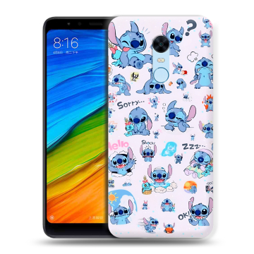 Силиконовый противоударный чехол на Xiaomi RedMi 5 Plus с принтом Лило и Стич
