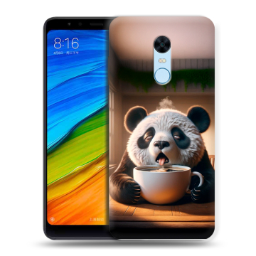 Силиконовый противоударный чехол на Xiaomi RedMi 5 Plus с принтом смешная панда Силиконовый противоударный чехол на Xiaomi RedMi 5 Plus с принтом смешная панда