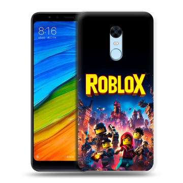 Силиконовый противоударный чехол на Xiaomi RedMi 5 Plus с принтом Roblox Роблокс Силиконовый противоударный чехол на Xiaomi RedMi 5 Plus с принтом Roblox Роблокс