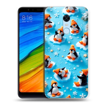 Силиконовый противоударный чехол на Xiaomi RedMi 5 Plus с принтом Новый год Силиконовый противоударный чехол на Xiaomi RedMi 5 Plus с принтом Новый год