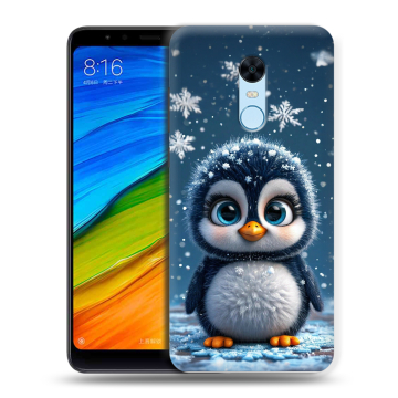 Силиконовый противоударный чехол на Xiaomi RedMi 5 Plus с принтом Новый год Силиконовый противоударный чехол на Xiaomi RedMi 5 Plus с принтом Новый год