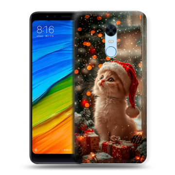 Силиконовый противоударный чехол на Xiaomi RedMi 5 Plus с принтом Новый год Силиконовый противоударный чехол на Xiaomi RedMi 5 Plus с принтом Новый год