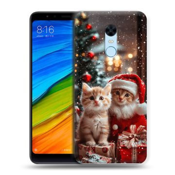 Силиконовый противоударный чехол на Xiaomi RedMi 5 Plus с принтом Новый год Силиконовый противоударный чехол на Xiaomi RedMi 5 Plus с принтом Новый год