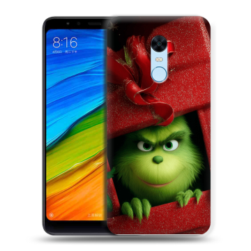 Силиконовый противоударный чехол на Xiaomi RedMi 5 Plus с принтом Новый год Силиконовый противоударный чехол на Xiaomi RedMi 5 Plus с принтом Новый год