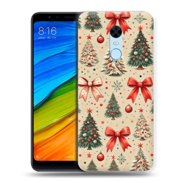 Силиконовый противоударный чехол на Xiaomi RedMi 5 Plus с принтом Новый год Силиконовый противоударный чехол на Xiaomi RedMi 5 Plus с принтом Новый год