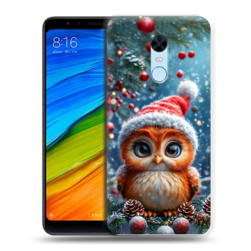 Силиконовый противоударный чехол на Xiaomi RedMi 5 Plus с принтом Новый год Силиконовый противоударный чехол на Xiaomi RedMi 5 Plus с принтом Новый год