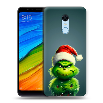 Силиконовый противоударный чехол на Xiaomi RedMi 5 Plus с принтом Новый год Силиконовый противоударный чехол на Xiaomi RedMi 5 Plus с принтом Новый год