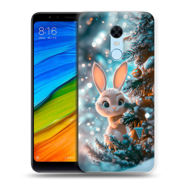 Силиконовый противоударный чехол на Xiaomi RedMi 5 Plus с принтом Новый год Силиконовый противоударный чехол на Xiaomi RedMi 5 Plus с принтом Новый год
