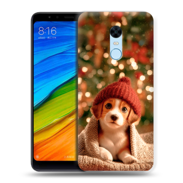Силиконовый противоударный чехол на Xiaomi RedMi 5 Plus с принтом Новый год Силиконовый противоударный чехол на Xiaomi RedMi 5 Plus с принтом Новый год
