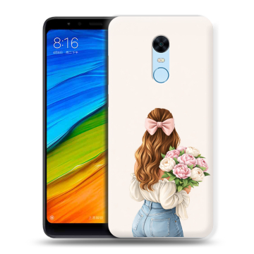 Силиконовый противоударный чехол на Xiaomi RedMi 5 Plus с принтом женский Силиконовый противоударный чехол на Xiaomi RedMi 5 Plus с принтом женский