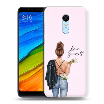 Силиконовый противоударный чехол на Xiaomi RedMi 5 Plus с принтом женский Силиконовый противоударный чехол на Xiaomi RedMi 5 Plus с принтом женский