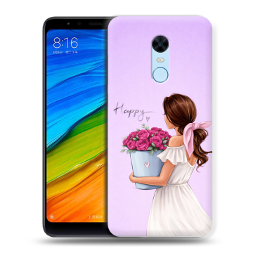 Силиконовый противоударный чехол на Xiaomi RedMi 5 Plus с принтом женский Силиконовый противоударный чехол на Xiaomi RedMi 5 Plus с принтом женский