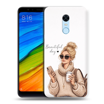 Силиконовый противоударный чехол на Xiaomi RedMi 5 Plus с принтом женский Силиконовый противоударный чехол на Xiaomi RedMi 5 Plus с принтом женский