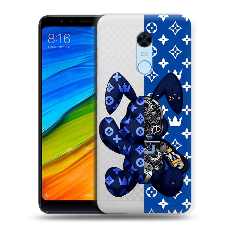 Силиконовый противоударный чехол на Xiaomi RedMi 5 Plus с принтом Луи робот Силиконовый противоударный чехол на Xiaomi RedMi 5 Plus с принтом Луи робот