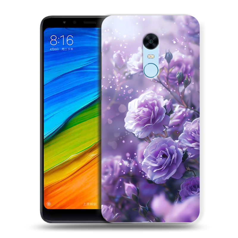 Пластиковый чехол на Xiaomi RedMi 5 Plus с принтом Розы цветы Пластиковый чехол на Xiaomi RedMi 5 Plus с принтом Розы цветы