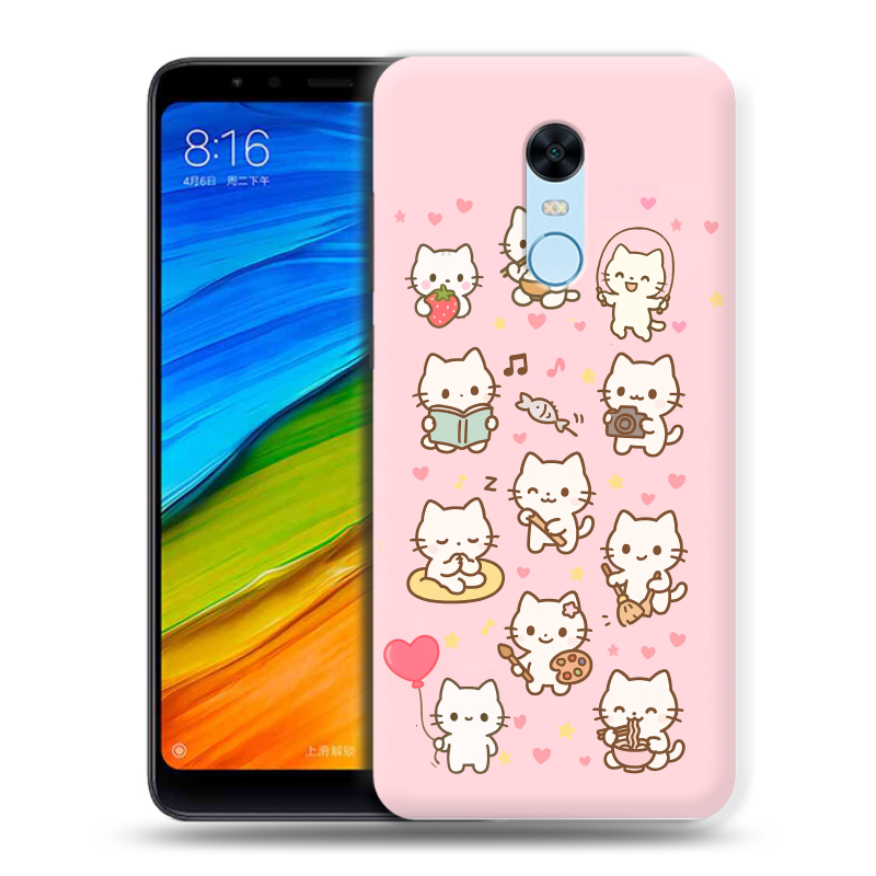 Силиконовый противоударный чехол на Xiaomi RedMi 5 Plus с принтом Hello Kitty Хелоу Кити Силиконовый противоударный чехол на Xiaomi RedMi 5 Plus с принтом Hello Kitty Хелоу Кити